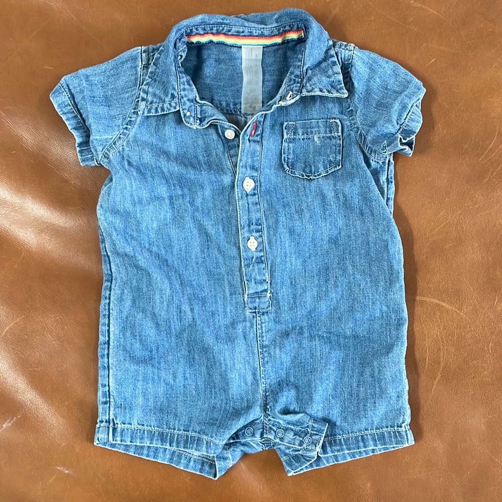 Chambray Shortie Romper
